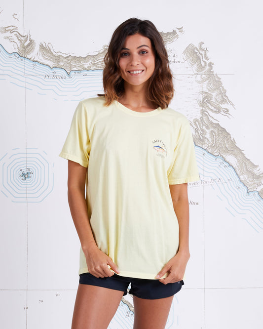 AHI MOUNT BOYFRIEND TEE - Banana