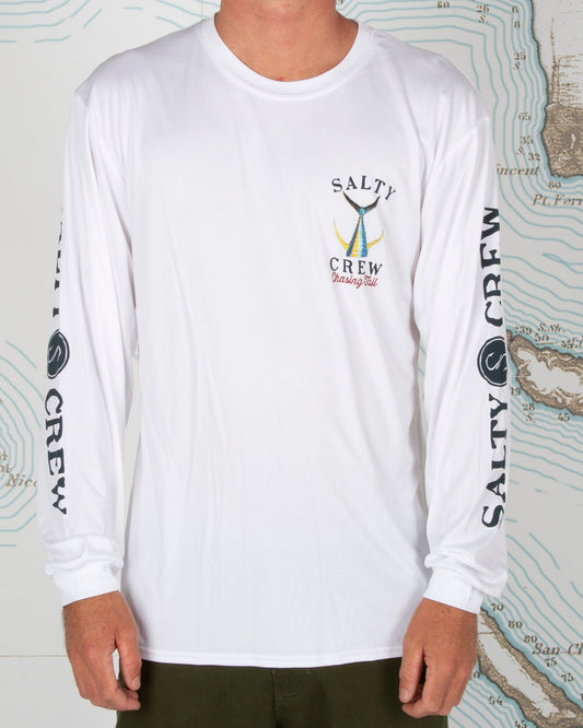 Tailed Long Sleeve Sunshirt - White
