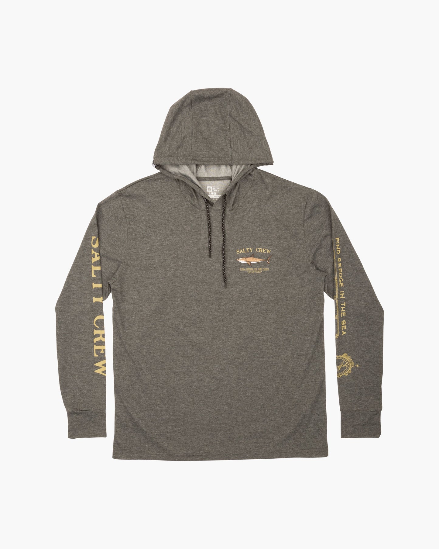 Bruce Hood Tech Tee - Charcoal - Salty Crew Australia