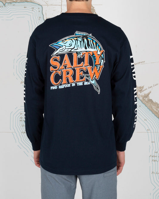 OH NO STANDARD L/S TEE - Navy