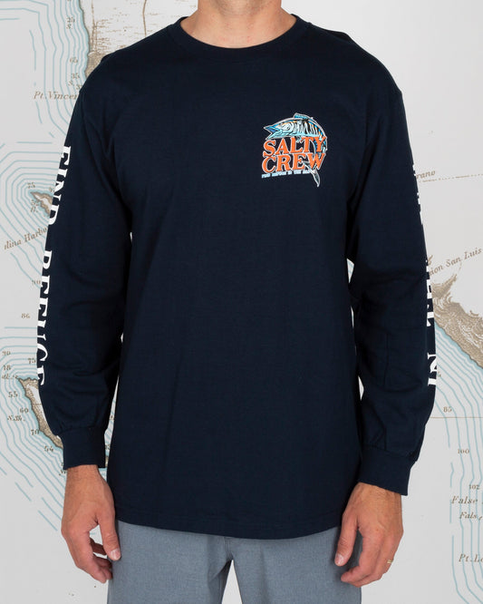 OH NO STANDARD L/S TEE - Navy
