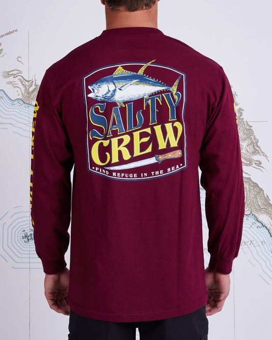 FILET STANDARD L/S TEE - Burgundy