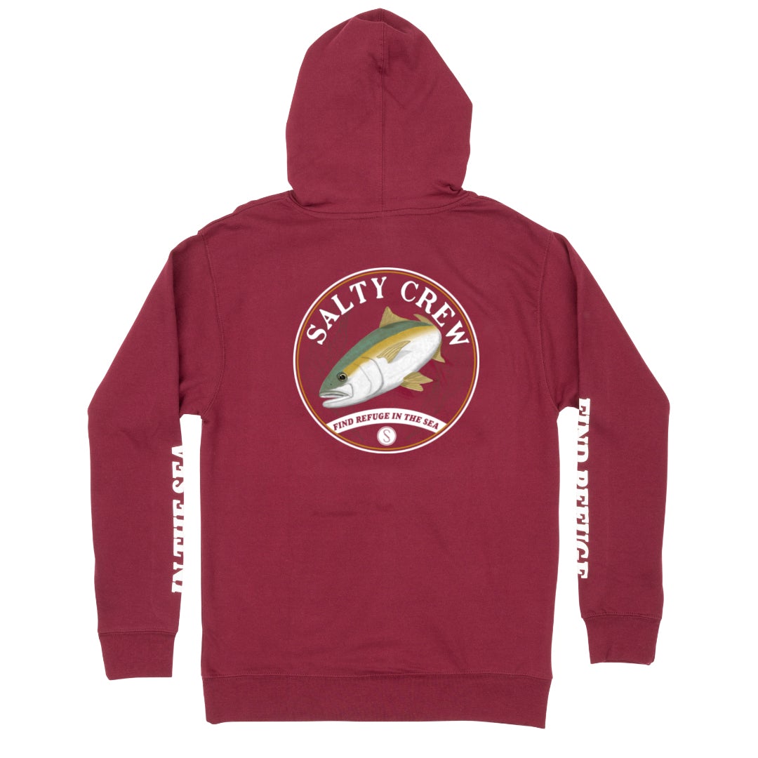 Homeguard Hood Fleece - Burgundy - Salty Crew Australia