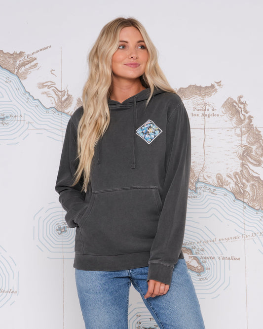 TIPPET BOYFRIEND HOODY - Faded Black - Salty Crew Australia