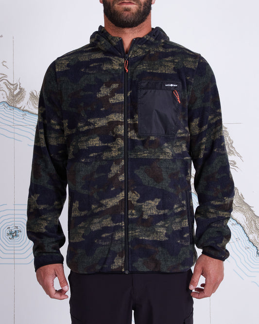 EDGEWATER FULL-ZIP HOODED FL - Camo