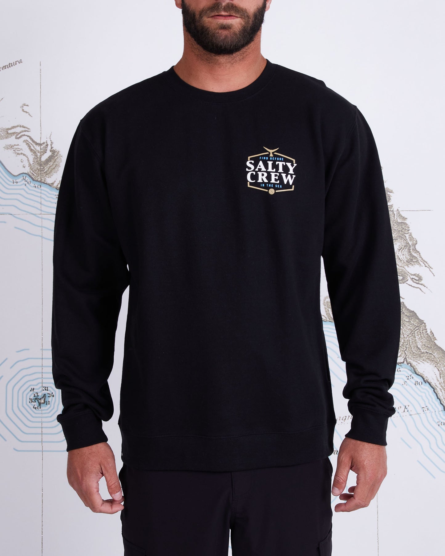 SKIPJACK CREW FLEECE - Black