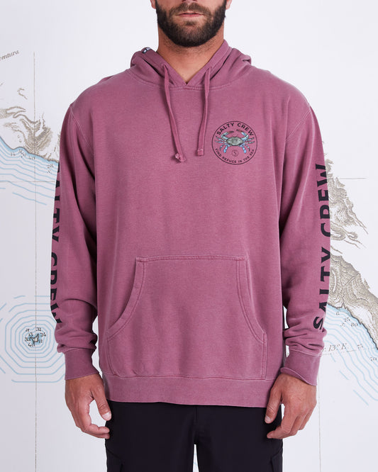 Blue Crabber Overdyed Fleece - Pigment Maroon