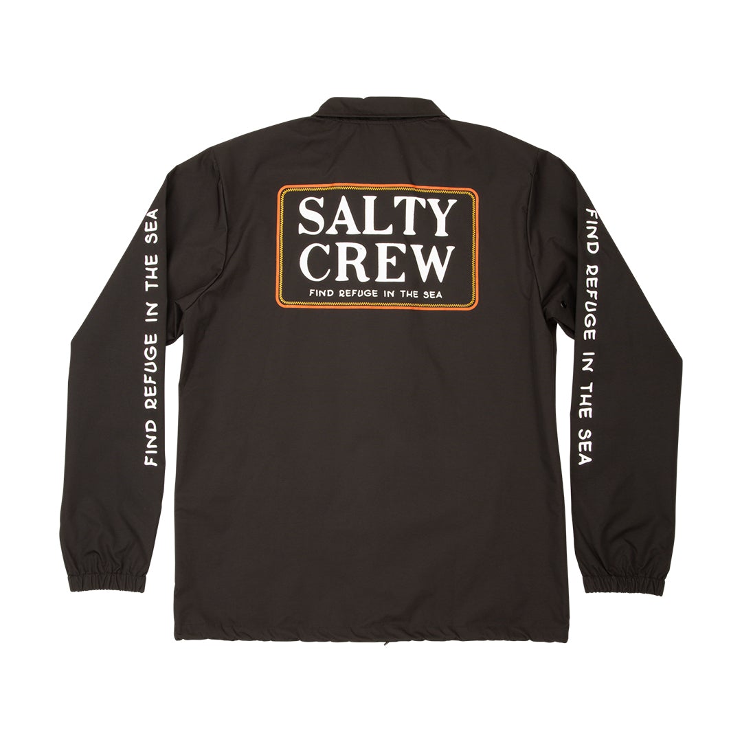 DECKHAND COACHES JACKET - Black - Salty Crew Australia