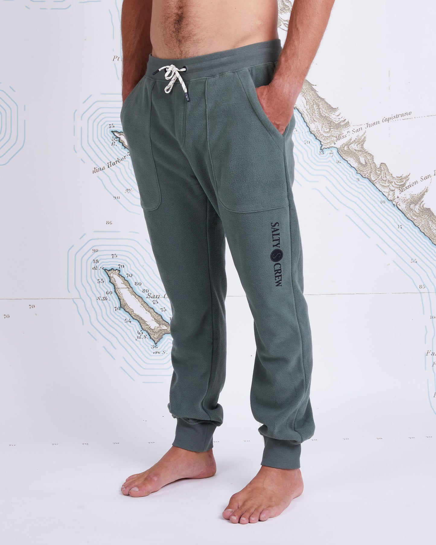 EDGEWATER POLAR FLEECE PANT - FATIGUE GREEN