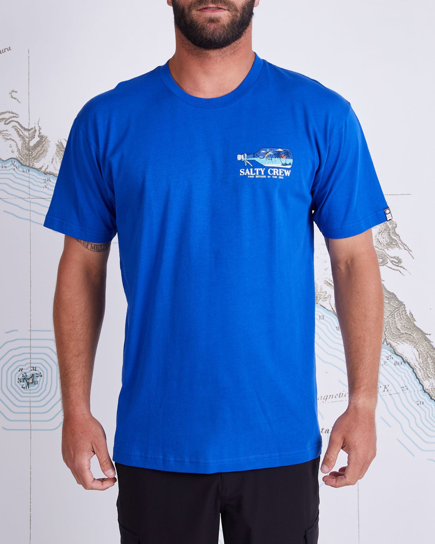 MESSAGE PREMIUM S/S TEE - Royal