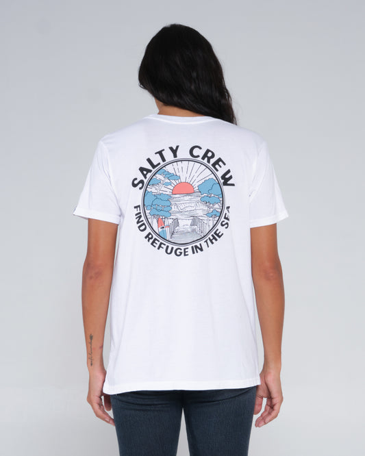 BEACH BREAK BOYFRIEND TEE - White