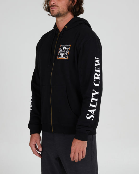 COASTER ZIP FLEECE - Black - Salty Crew Australia