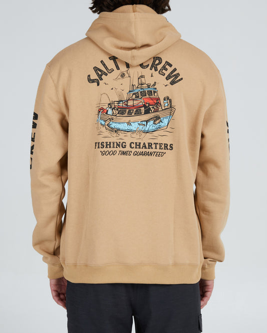 FISHING CHARTERS HOODED FLEECE - Sandstone