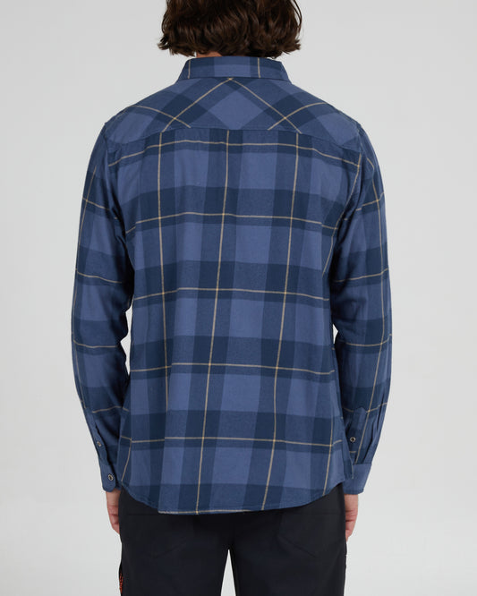 FIRST LIGHT FLANNEL - NAVY BLUE - Salty Crew Australia