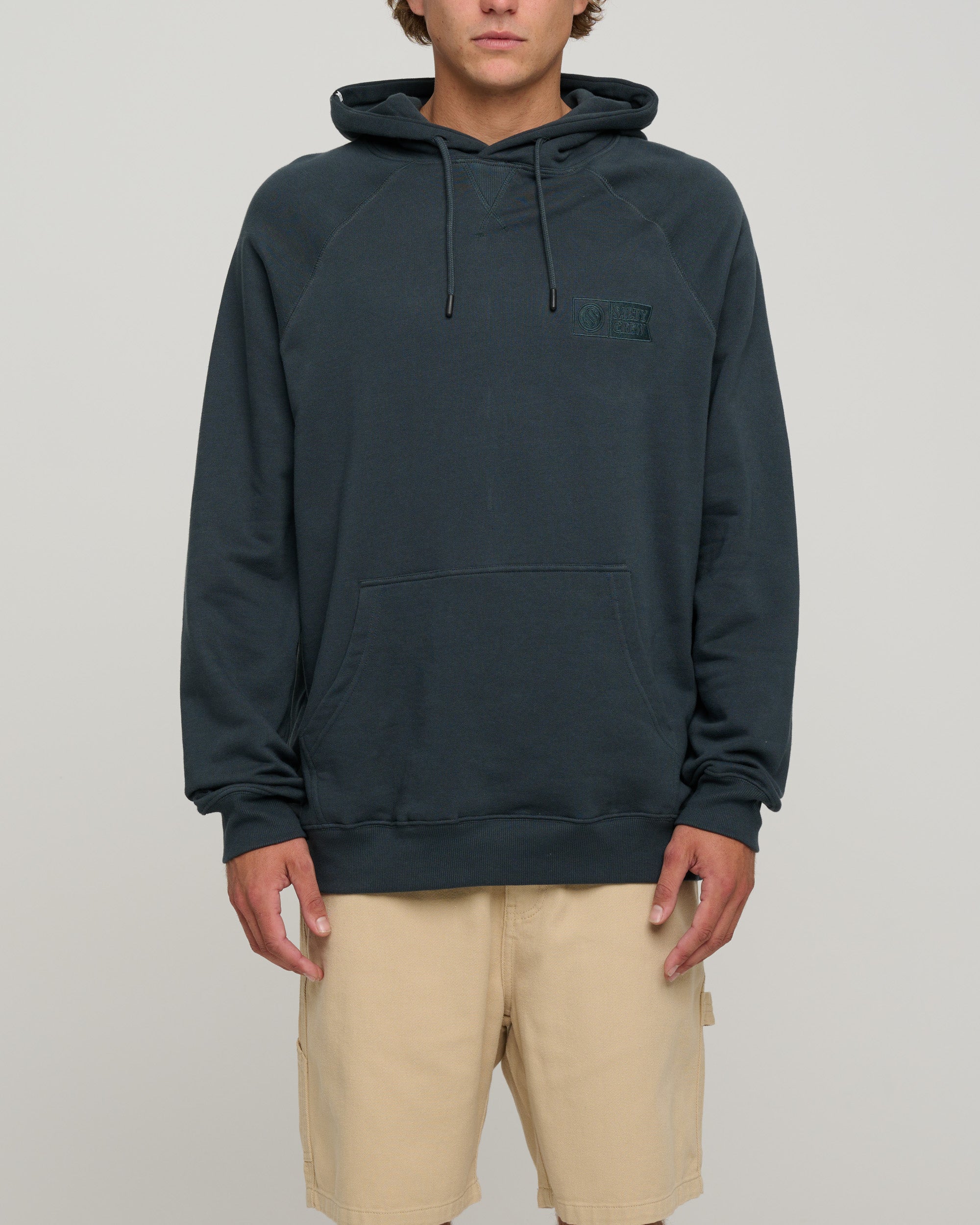 Alpha Tonal Midweight Fleece Hood - Coal | Salty Crew Australia