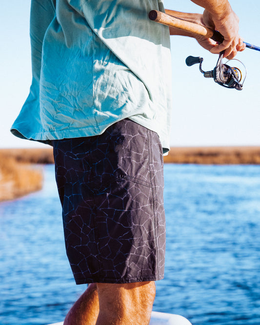 Flagship Boatshort - Pirate Black - Salty Crew Australia