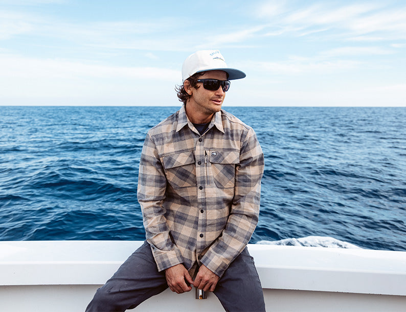 Fathom Long Sleeve Tech Flannel - Khaki
