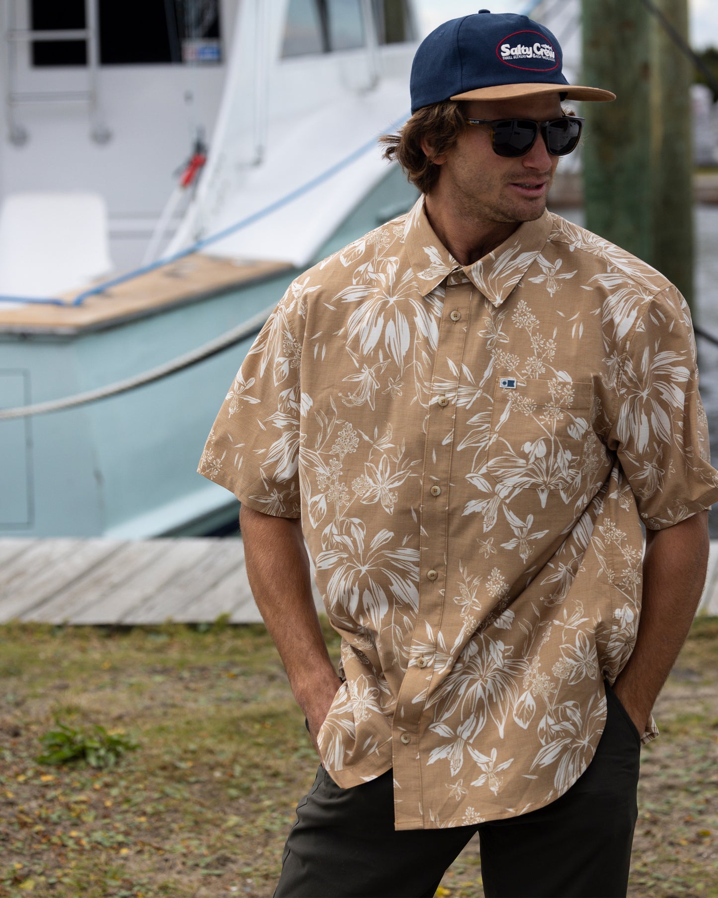 Drifter UV Button-Up Shirt - Bronze Brown