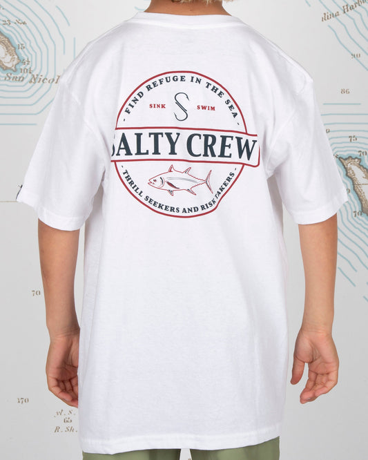 DEEP SEA S/S BOYS TEE - White - Salty Crew Australia