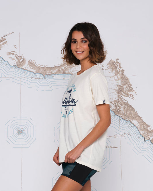 SCRIPTED BOYFRIEND TEE - Bone - Salty Crew Australia