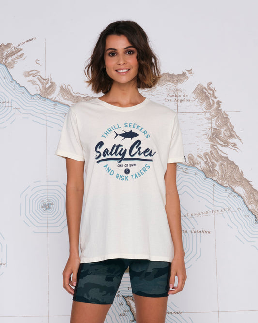 SCRIPTED BOYFRIEND TEE - Bone