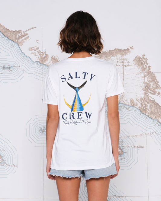 TAILED BOYFRIEND TEE - White - Salty Crew Australia