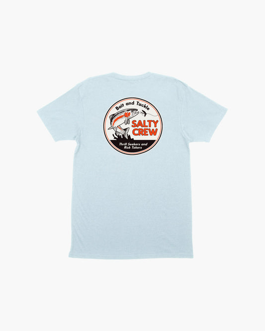 FLY GUY PREMIUM S/S TEE - LIGHT BLUE Heather - Salty Crew Australia