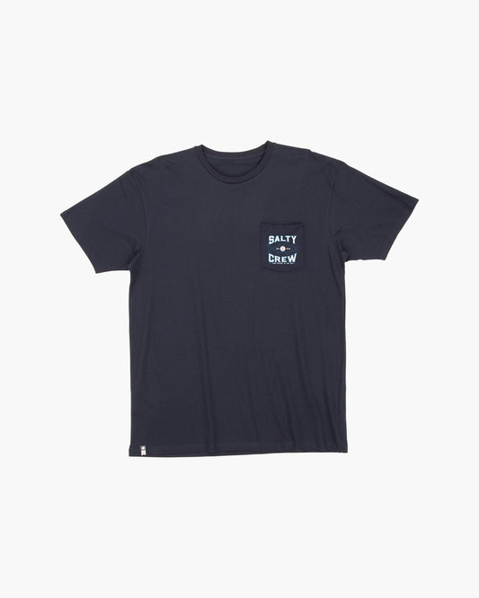 TIGHT LINES POCKET S/S TEE - Navy - Salty Crew Australia