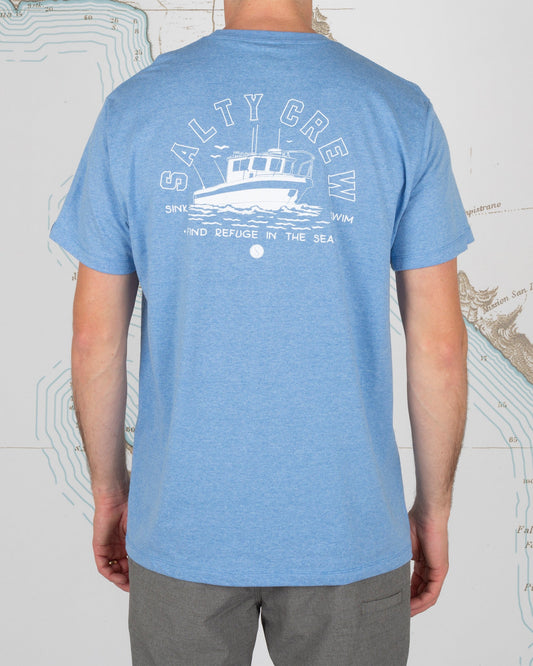 OUTBOARD STANDARD S/S TEE - LIGHT BLUE Heather