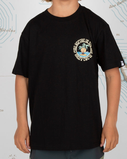 DOS PALMS BOYS S/S TEE - Black