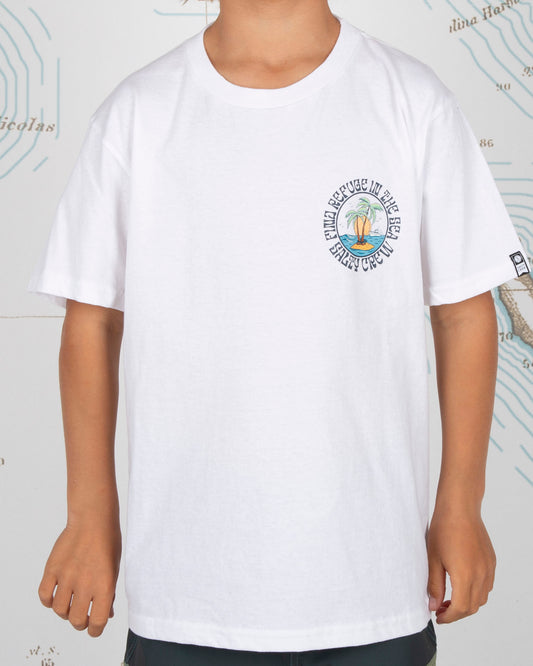 DOS PALMS BOYS S/S TEE - White - Salty Crew Australia