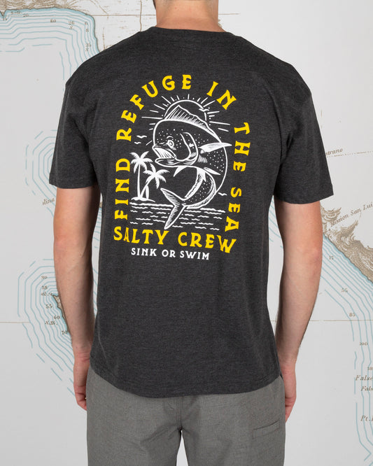 DANCIN DODO PREMIUM S/S TEE - Charcoal Heather - Salty Crew Australia