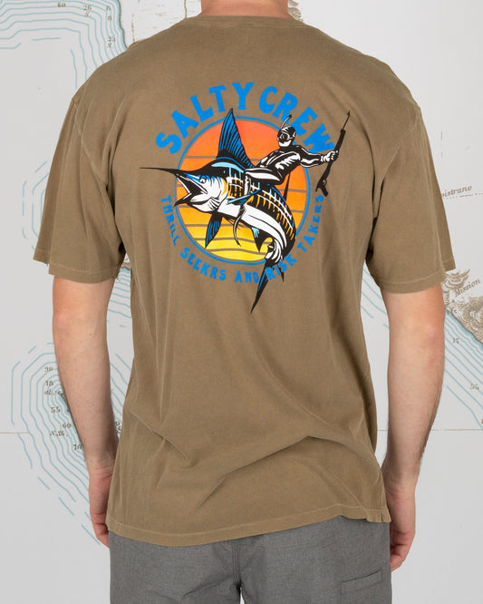 SPORTFISHING OVERDYE S/S TEE - Dusty Gold - Salty Crew Australia