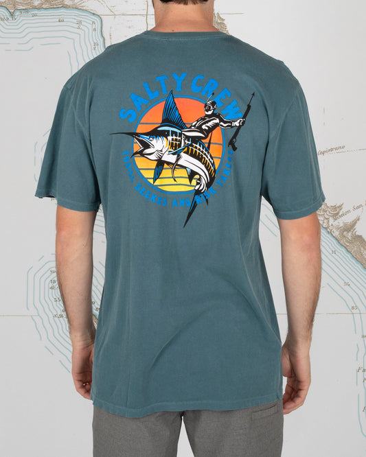 SPORTFISHING OVERDYE S/S TEE - Sea Foam