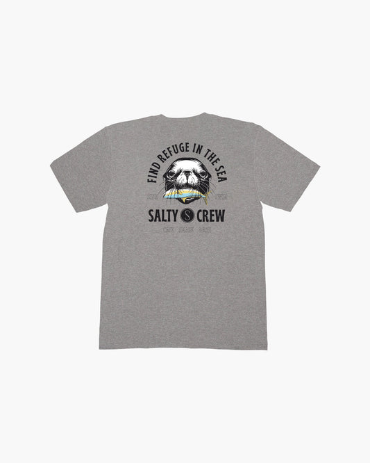 MOUTHFUL BOYS S/S TEE - Athletic Heather - Salty Crew Australia