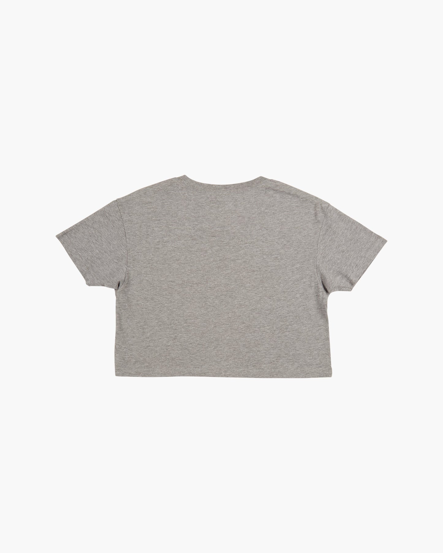 SCRIPTED CROP TOP - Athletic Heather