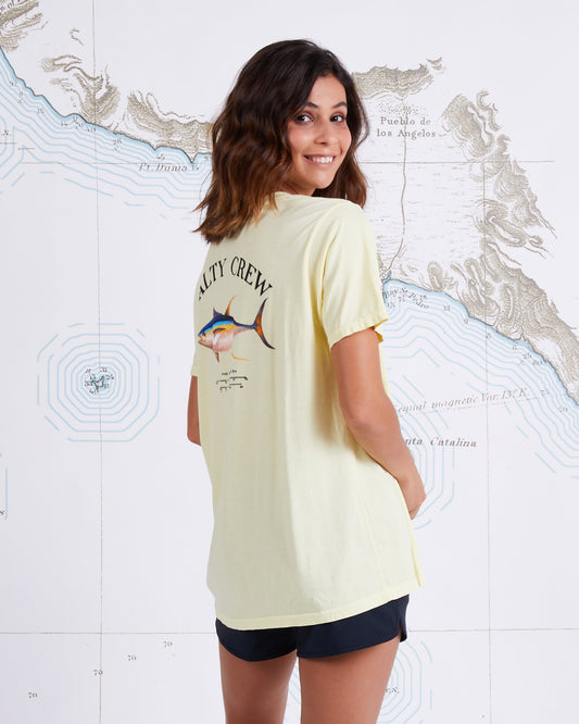 AHI MOUNT BOYFRIEND TEE - Banana