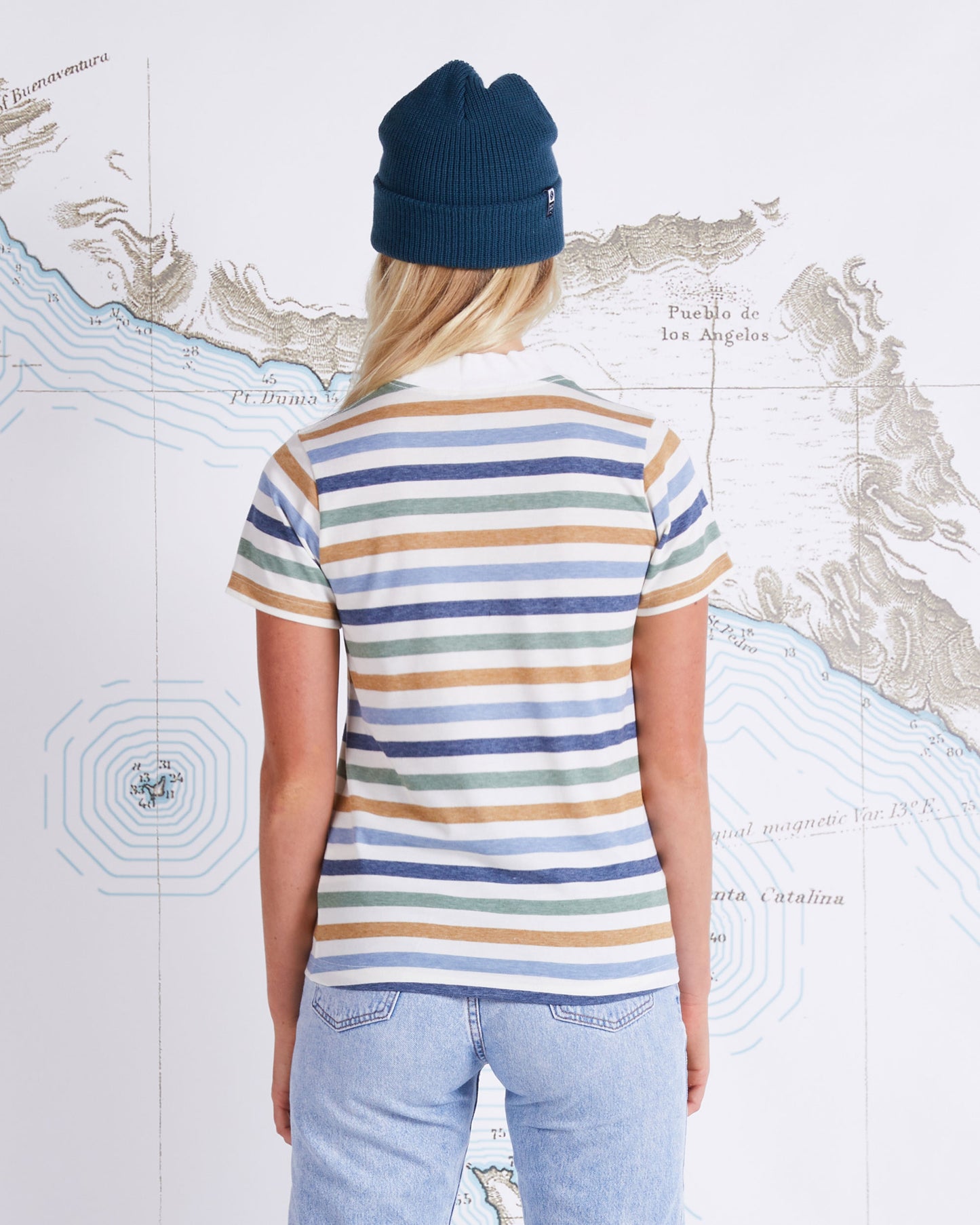 BAJA MOCK NECK TEE - Denim