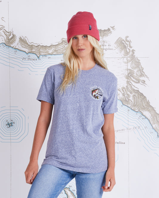 RAINBOW BOYFRIEND TEE - Vintage Indigo