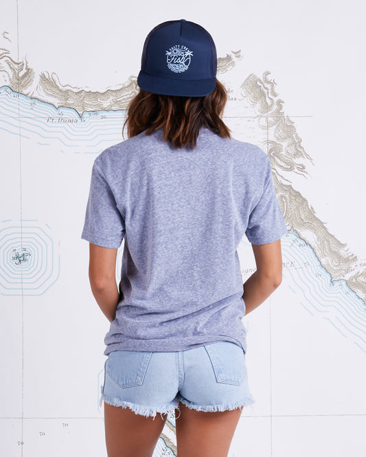 TROPICANA BOYFRIEND TEE - Vintage Indigo