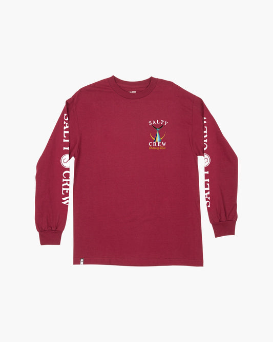 Tailed L/S Tee - Burgundy - Salty Crew Australia