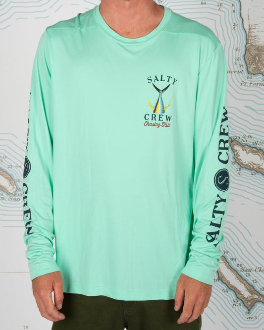 Tailed L/S Sunshirt - Sea Foam - Salty Crew Australia