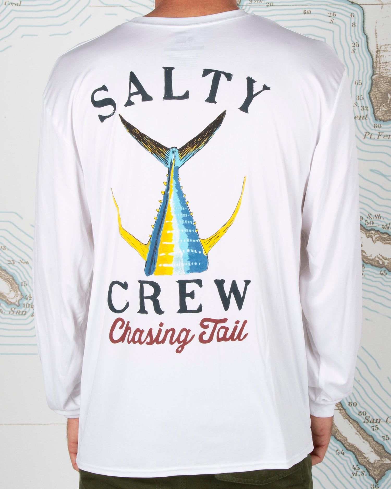 Tailed Long Sleeve Sunshirt - White - Salty Crew Australia