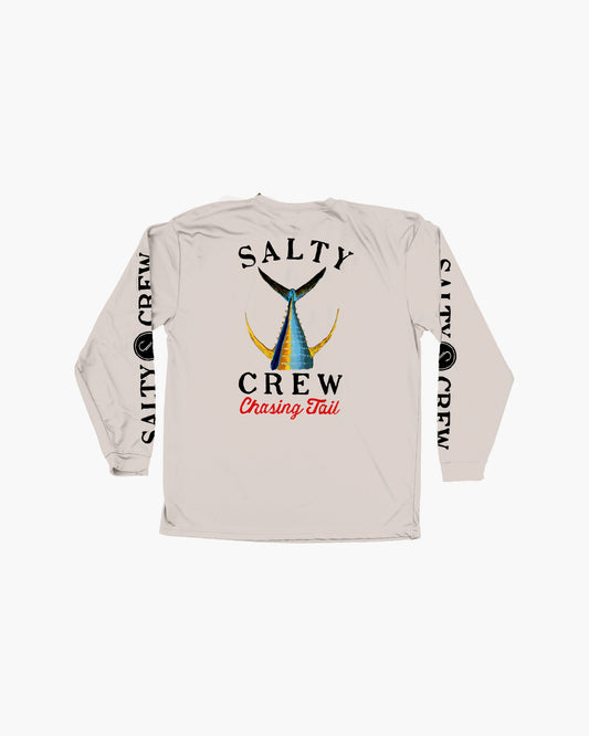 Tailed Long Sleeve Sunshirt - White - Salty Crew Australia