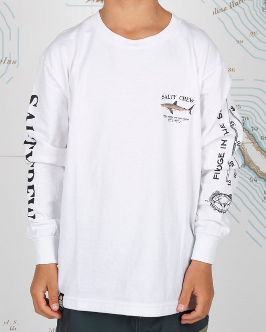 Bruce Boys L/S Tee - White