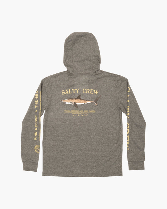BRUCE BOYS HOOD TECH TEE - Charcoal - Salty Crew Australia