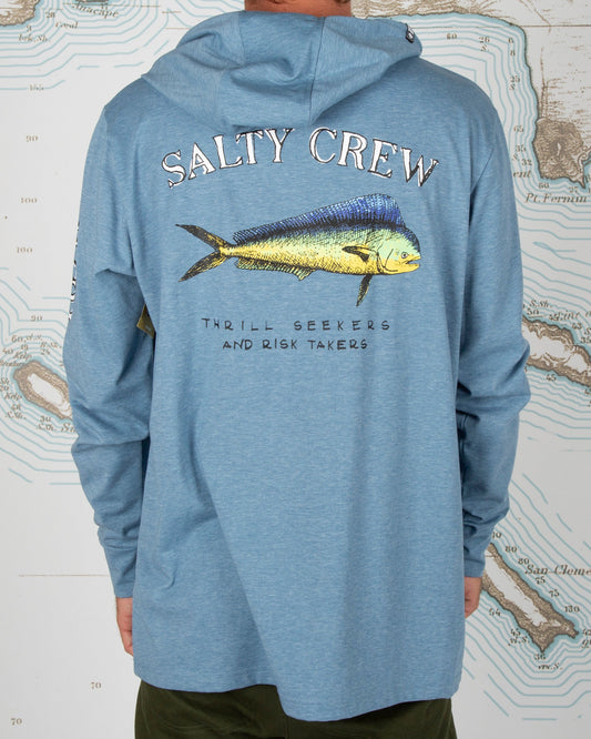 EL DORADO HOOD TECH TEE - Harbor Blue