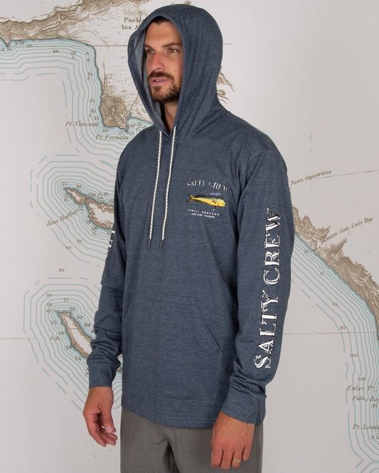 EL DORADO HOOD TECH TEE - Navy - Salty Crew Australia
