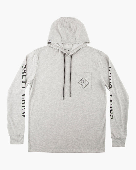 TIPPET POCKET HOOD TECH TEE - Athletic Heather