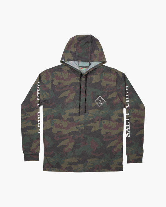 TIPPET POCKET HOOD TECH TEE - Camo - Salty Crew Australia